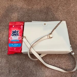 Target - White / Cream Crossbody Bag with Gold Detail - NWOT